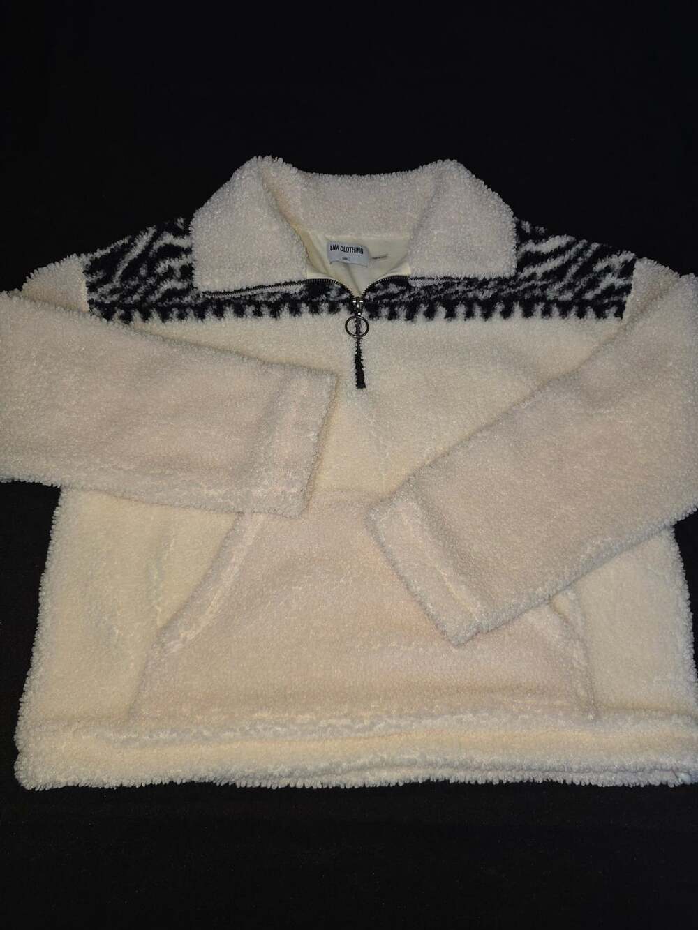 LNA Clothing Dani Sherpa Half Zip Fleece Pullover